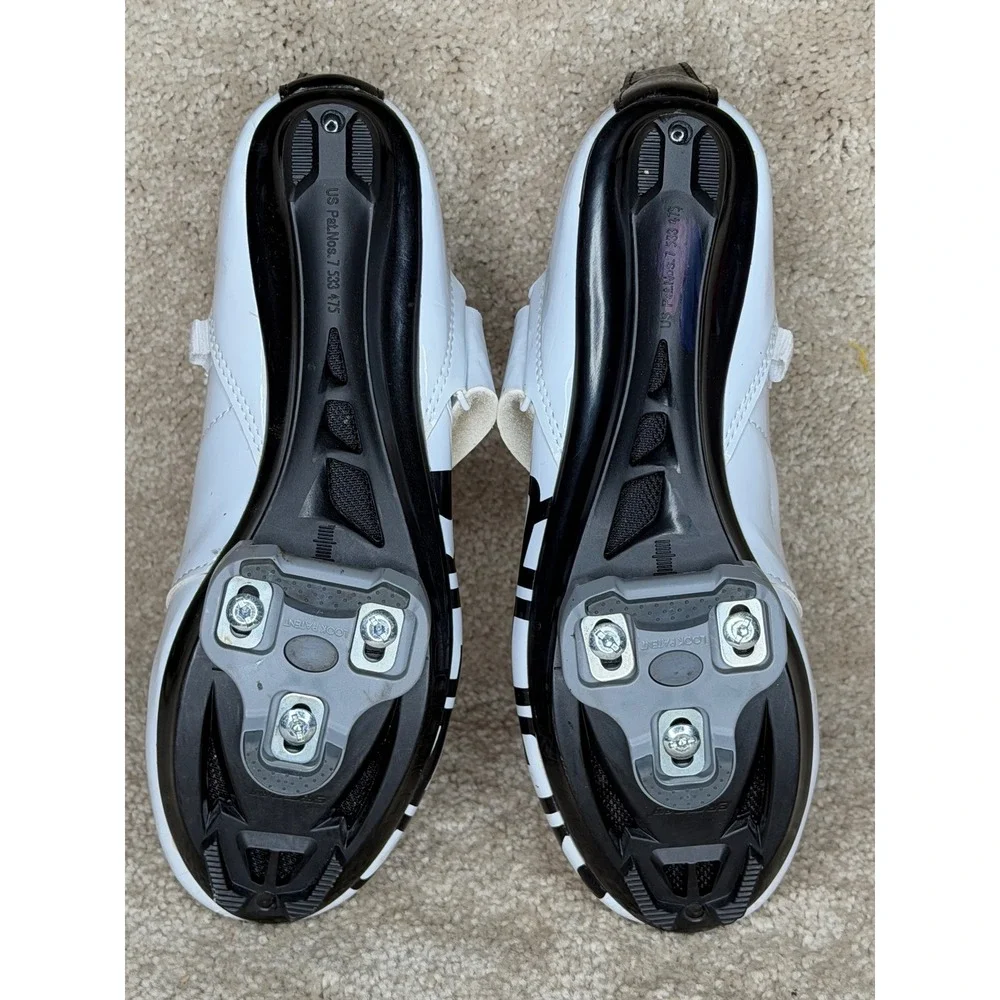 Louis Garneau Cycling Shoes Womens 39 White Magenta Excellent Road Spin Cleats